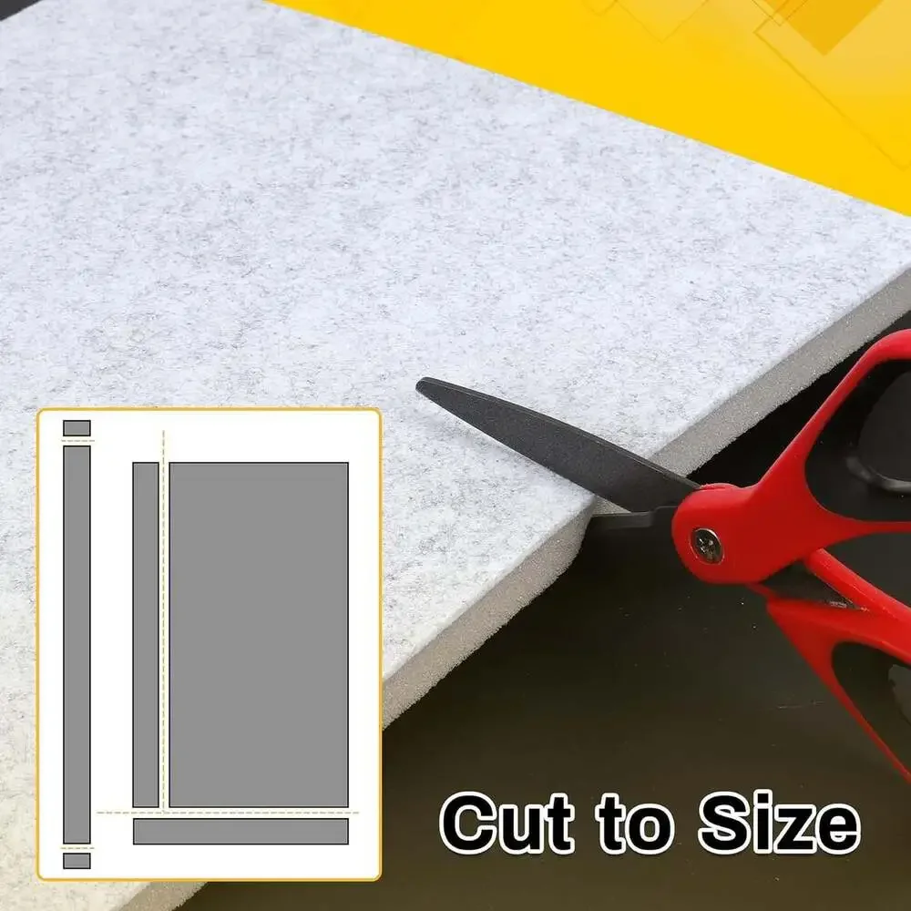 Window Air Conditioner Side Insulation Foam Panels with Felt Layer 9X16.5 Inches